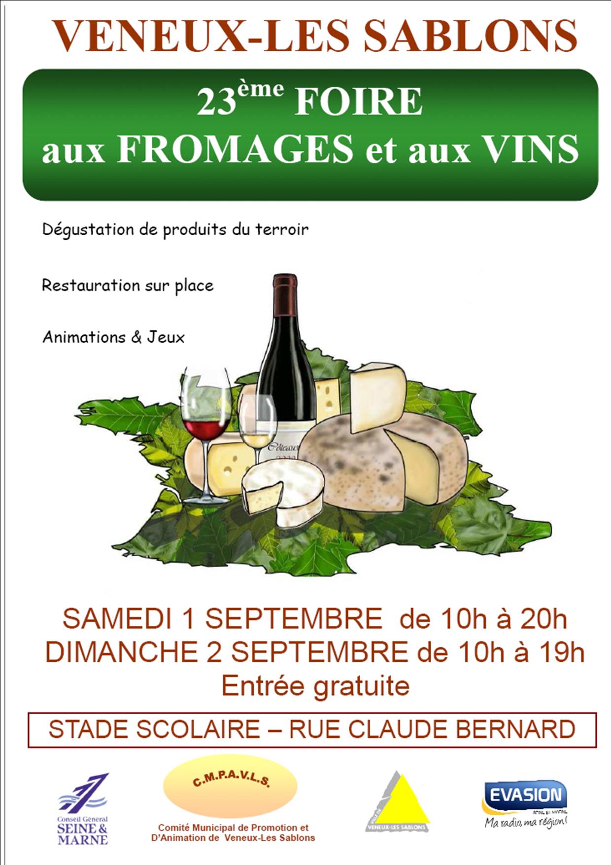 23ème Foire aux Fromages et aux Vins à Veneux les sablons Septembre 2012