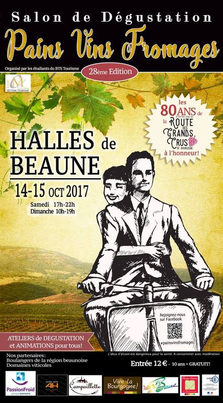 28ème édition du salon Pains, Vins, Fromages à Beaune (21) - Octobre 2017