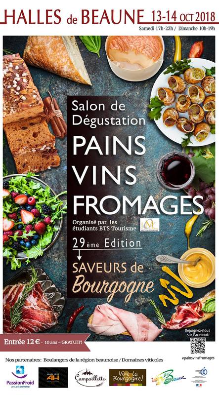 29ème édition du salon Pains, Vins, Fromages à Beaune (21) - Octobre 2018