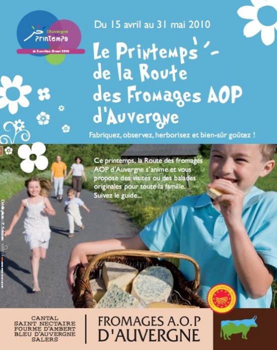 Le printemps de la route des fromages AOP d'Auvergne
