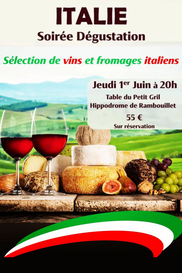 Soirée dégustation vins et fromages italiens à Rambouillet