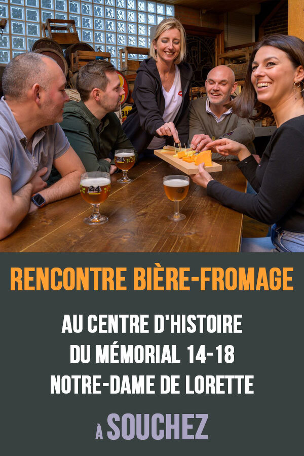 Rencontre Bière-Fromage au Centre d'Histoire du Mémorial 14-18 Notre-Dame de Lorette à Souchez