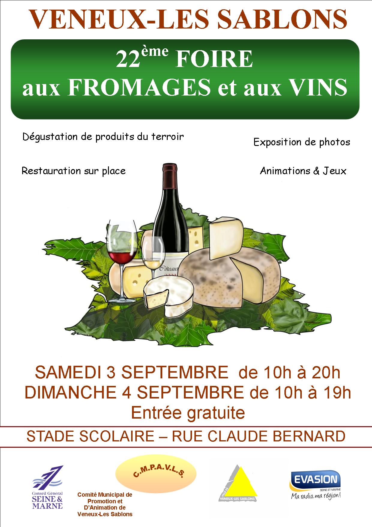 22ème Foire aux Fromages et aux Vins à Veneux les sablons Septembre 2011
