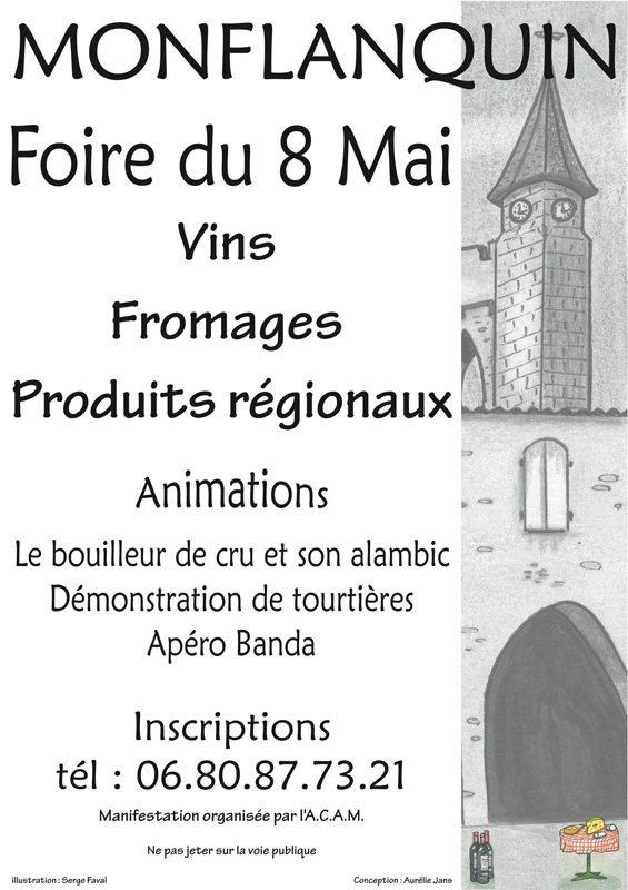 Foire aux Vins et aux Fromages à Monflanquin Mai 2014