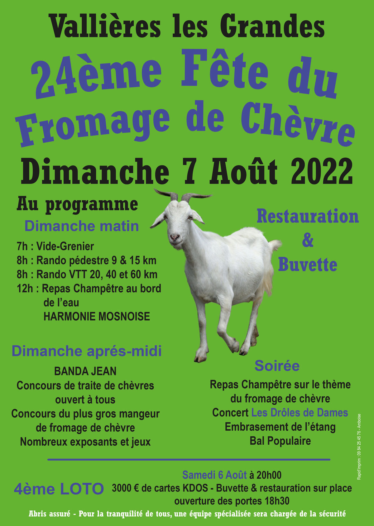 23ème fête aux fromages de chèvre à Vallières-les-Grandes