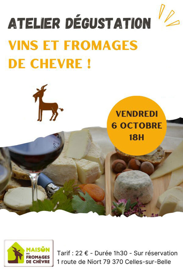 Atelier Dégustation Vins et Fromages de Chèvre à Celles sur Belle